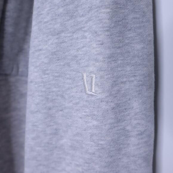 VUORI Seaside Hoodie Light Heather Grey French Terry Full Zip Men's L - Picture 8 of 10
